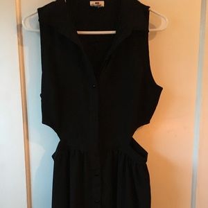 Black, mid length dress